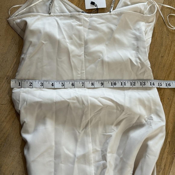 Zara sparkly strap midi dress in cream - Picture 11 of 11